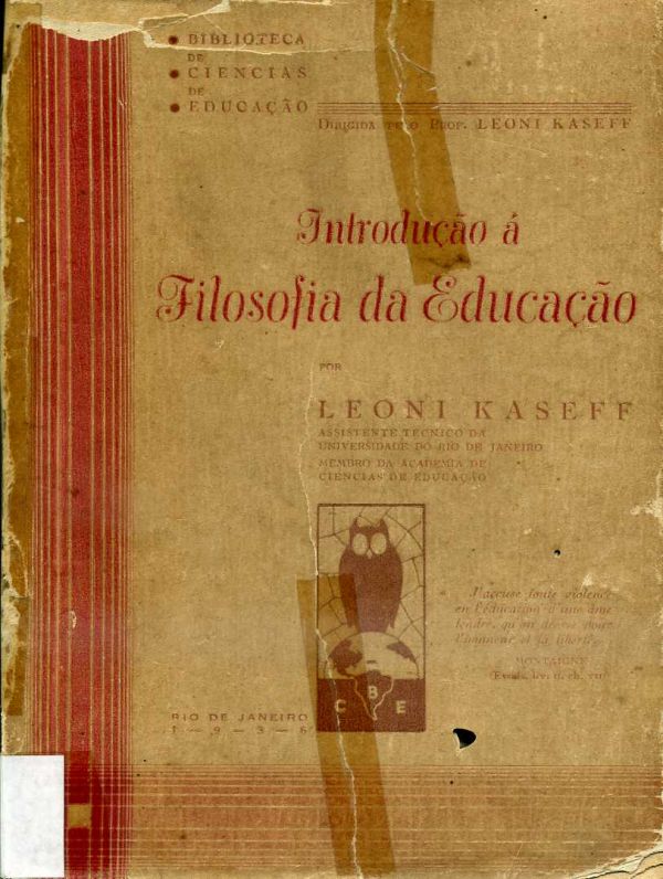 Introdução á Filosofia da Educação